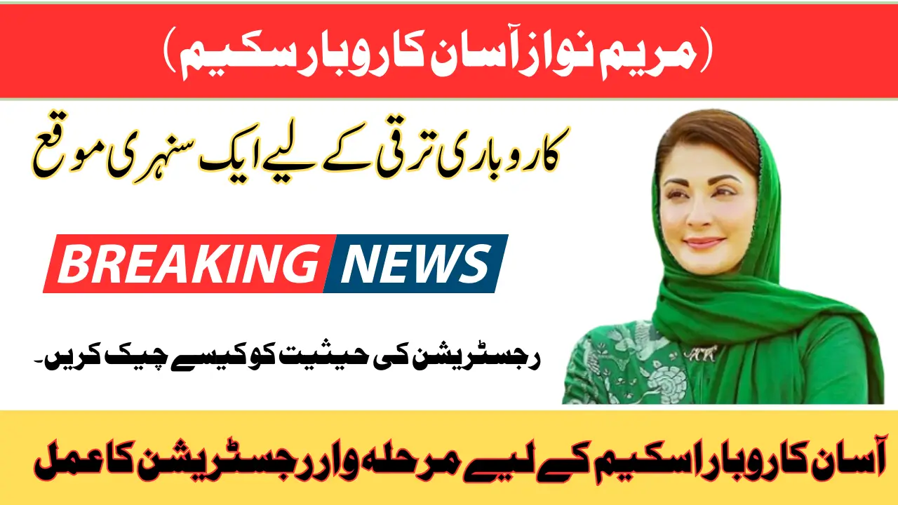 Registration Check Procedure: Asan Karobar Scheme Start By Maryam Nawaz