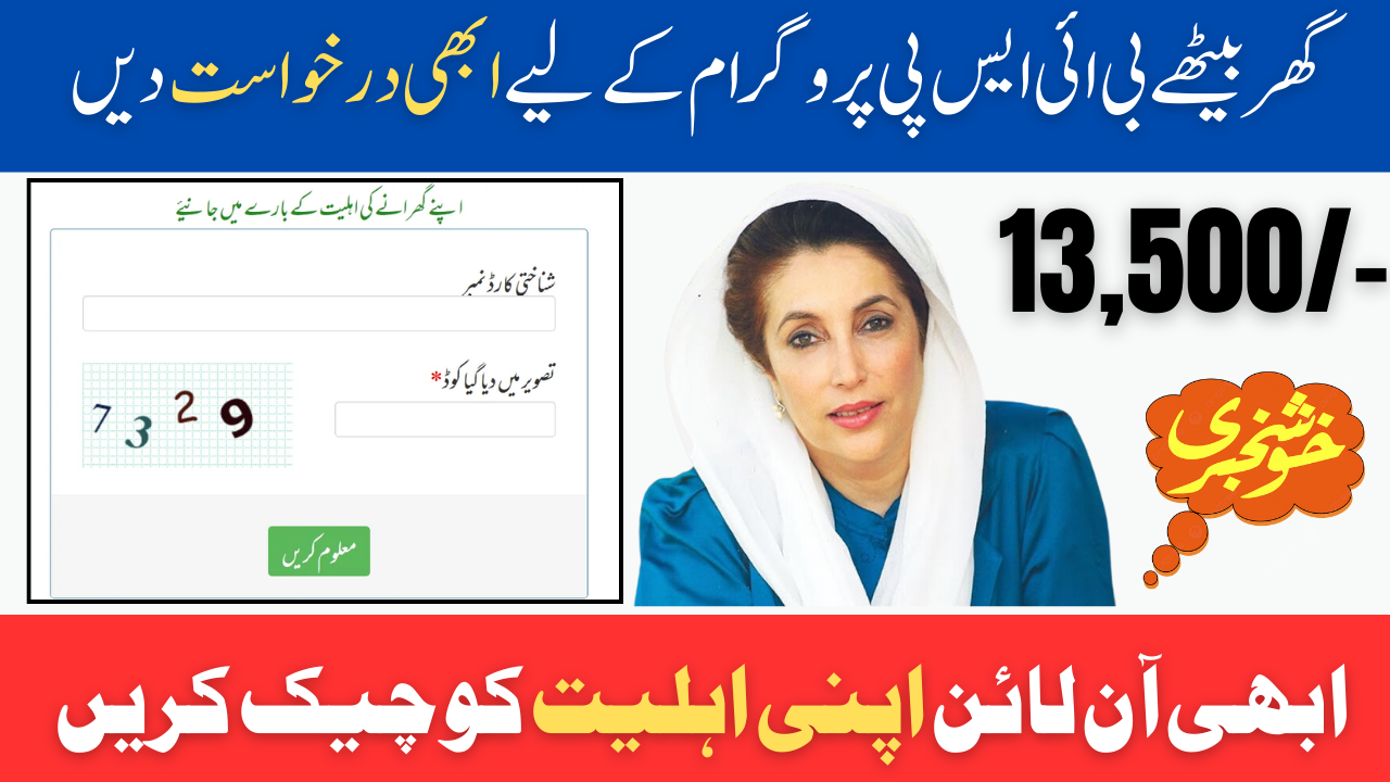 BISP Application Online Procedure For Registration Stay at Home