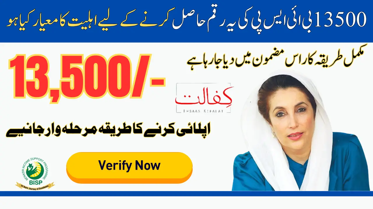 Benazir Kafaalat Program Eligibility Criteria for 13500 Step-by-Step Guide