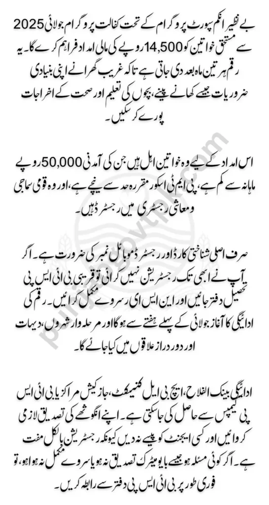 BISP Kafalat Program July 2025 Payments Check Eligibility, Registration & Documents