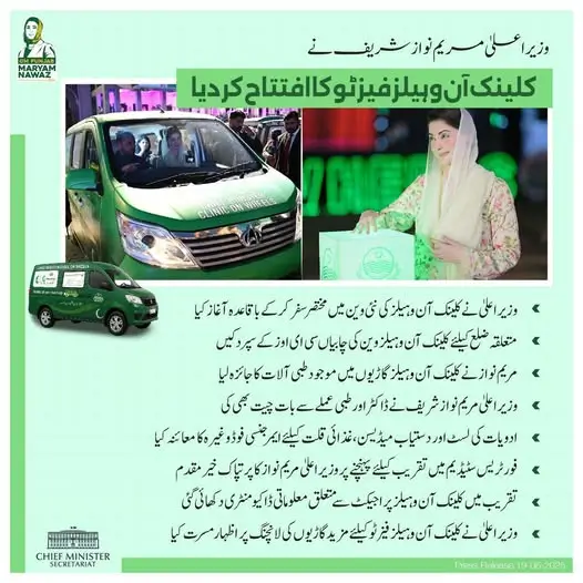 CM Punjab Inaugurates Phase 2 of the Clinic on Wheels
