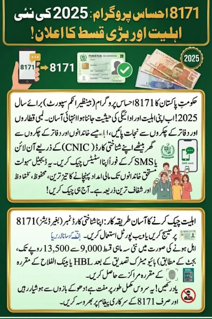 8171 Ehsaas Program CNIC Check 2025: Online Eligibility and Payment Status Guide