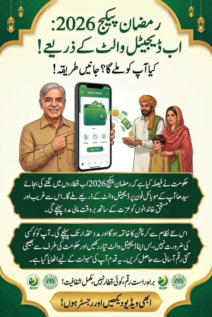 Ramadan Package 2026 to Be Distributed Through Digital Wallets, Says PM Shehbaz Sharif