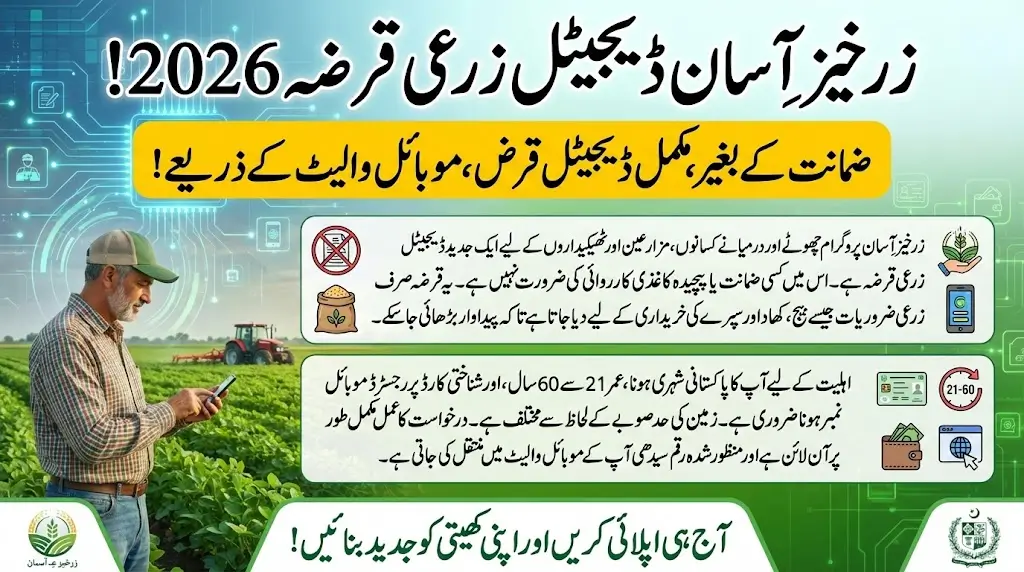 Zarkhez-e Asaan Digital Zarai Qarza 2026 Complete Online Application Guide for Collateral-Free Farming Loans